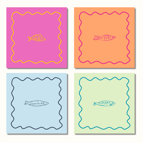 Coastal Inspired Blue Cocktail Napkin