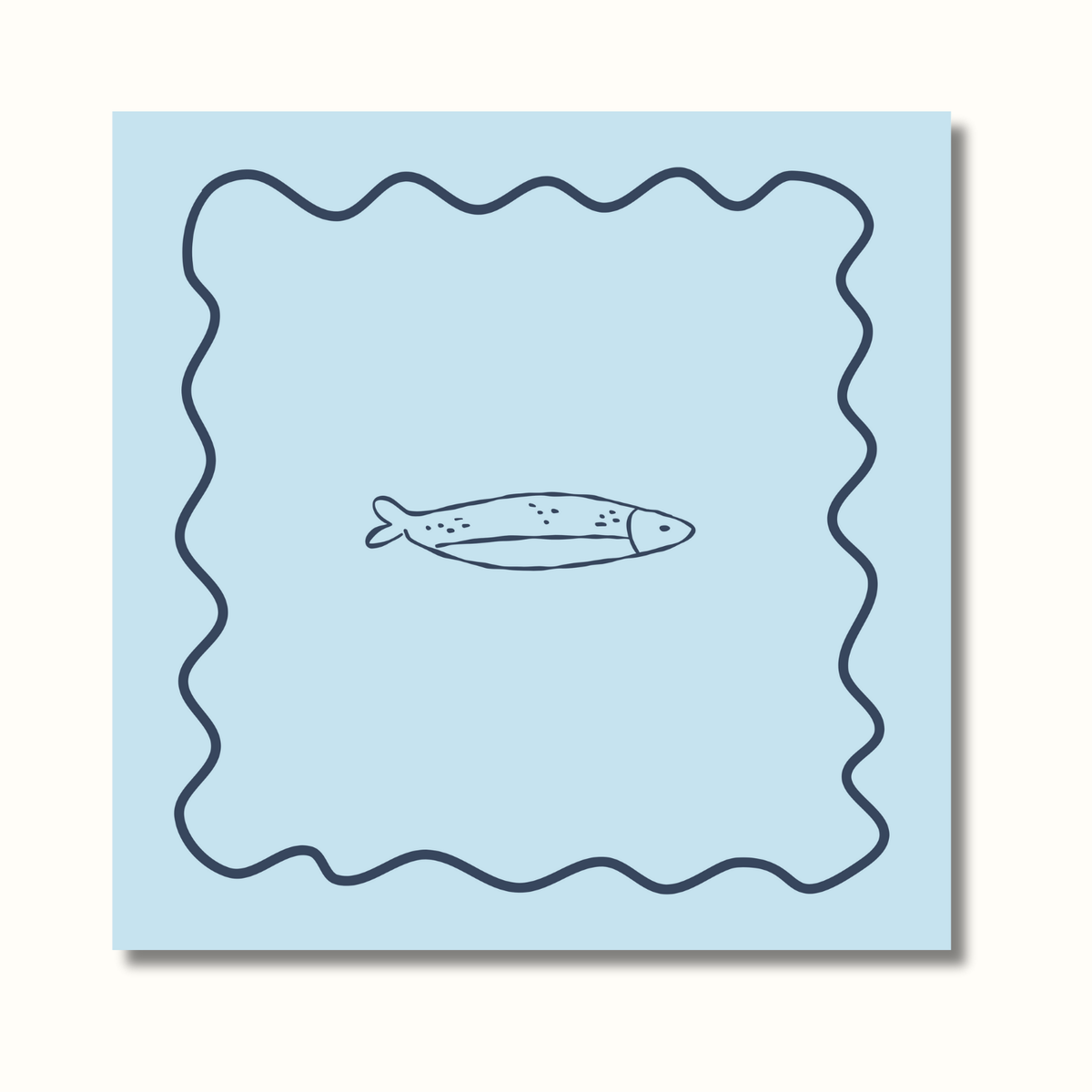 Coastal Inspired Blue Cocktail Napkin