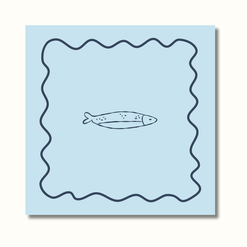 Coastal Inspired Blue Cocktail Napkin