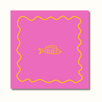 Coastal Inspired Pink Cocktail Napkin