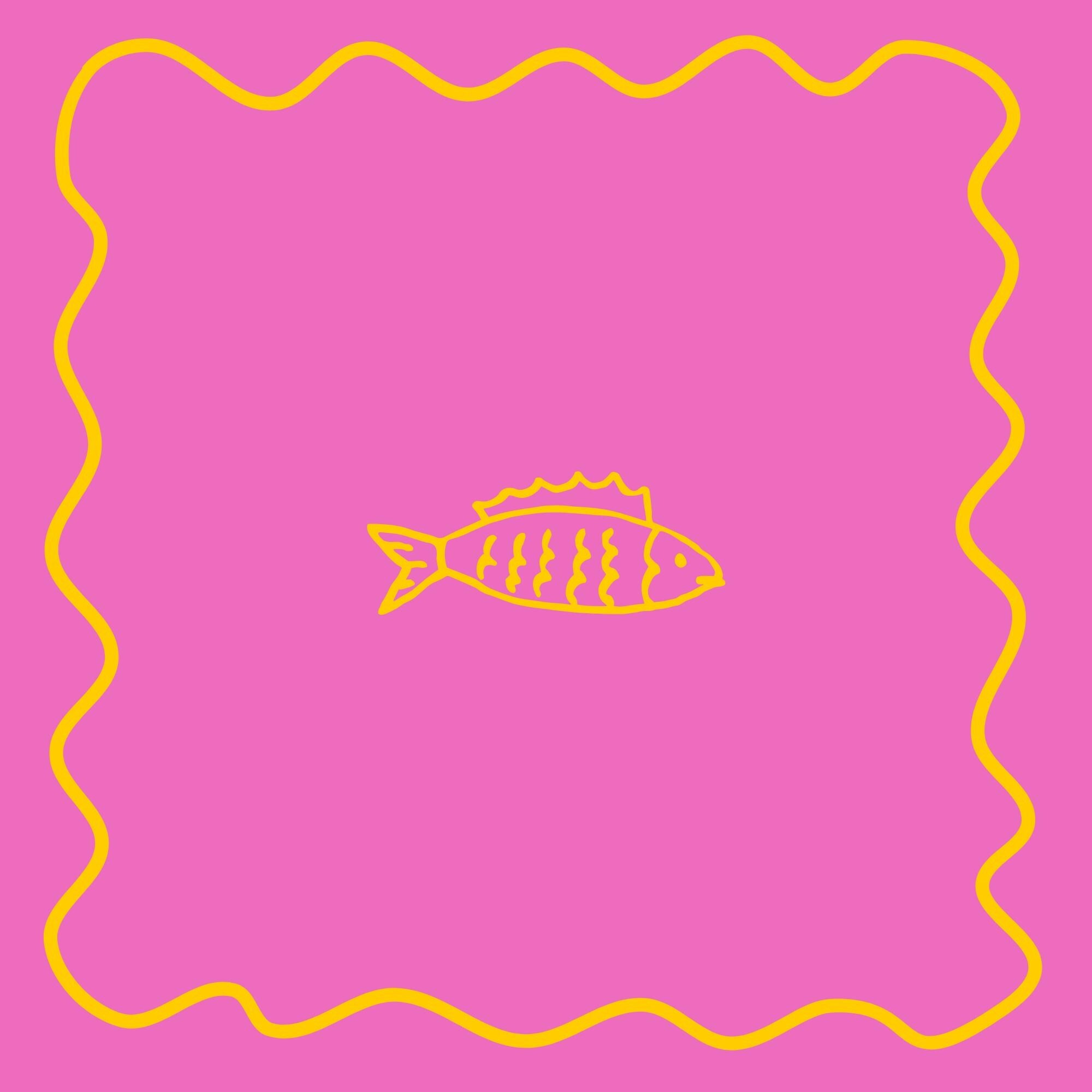 Coastal Inspired Pink Cocktail Napkin