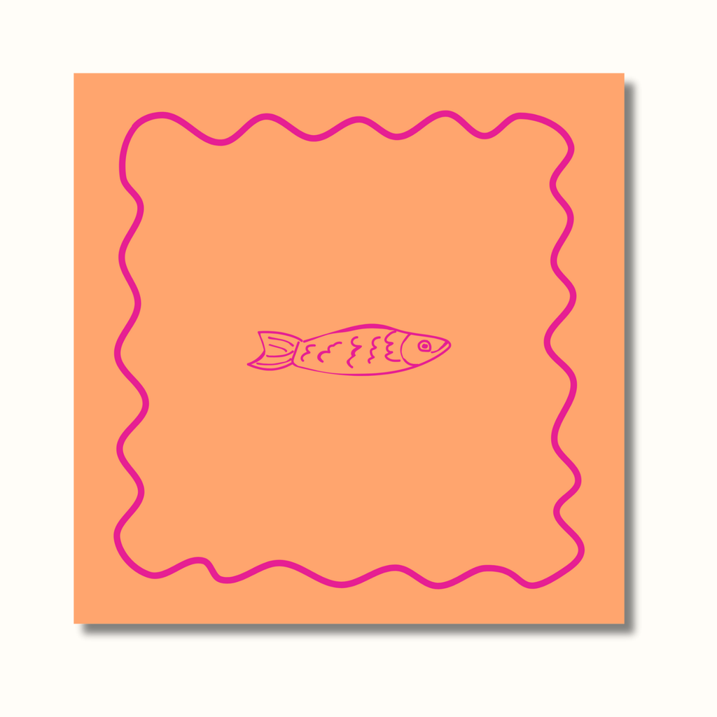 Coastal Inspired Orange Cocktail Napkin