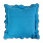 Darcy Linen Pillow - Peacock + Aqua - Case Only