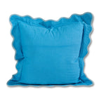 Darcy Linen Pillow - Peacock + Aqua - Case Only
