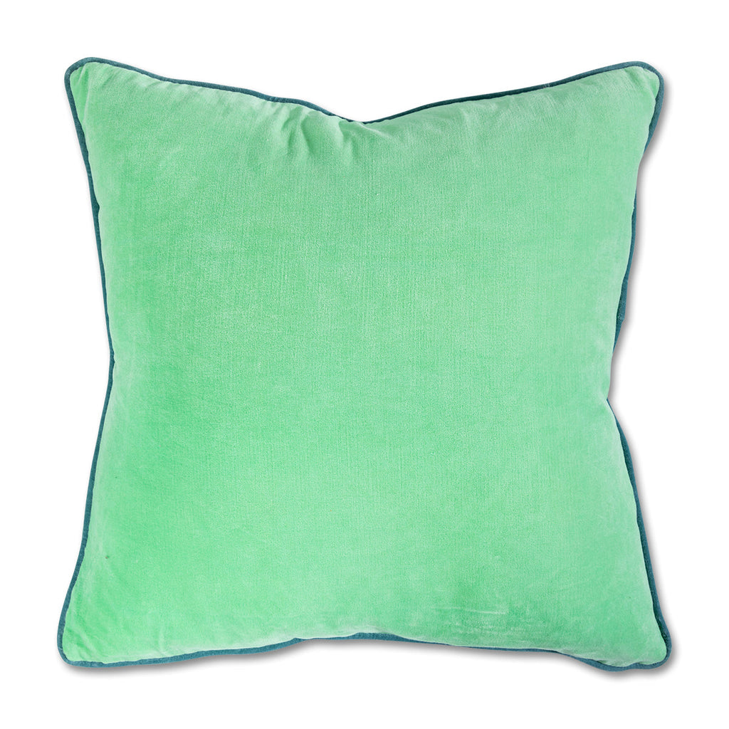 Charliss Velvet Pillow - Mint + Aqua - Case only
