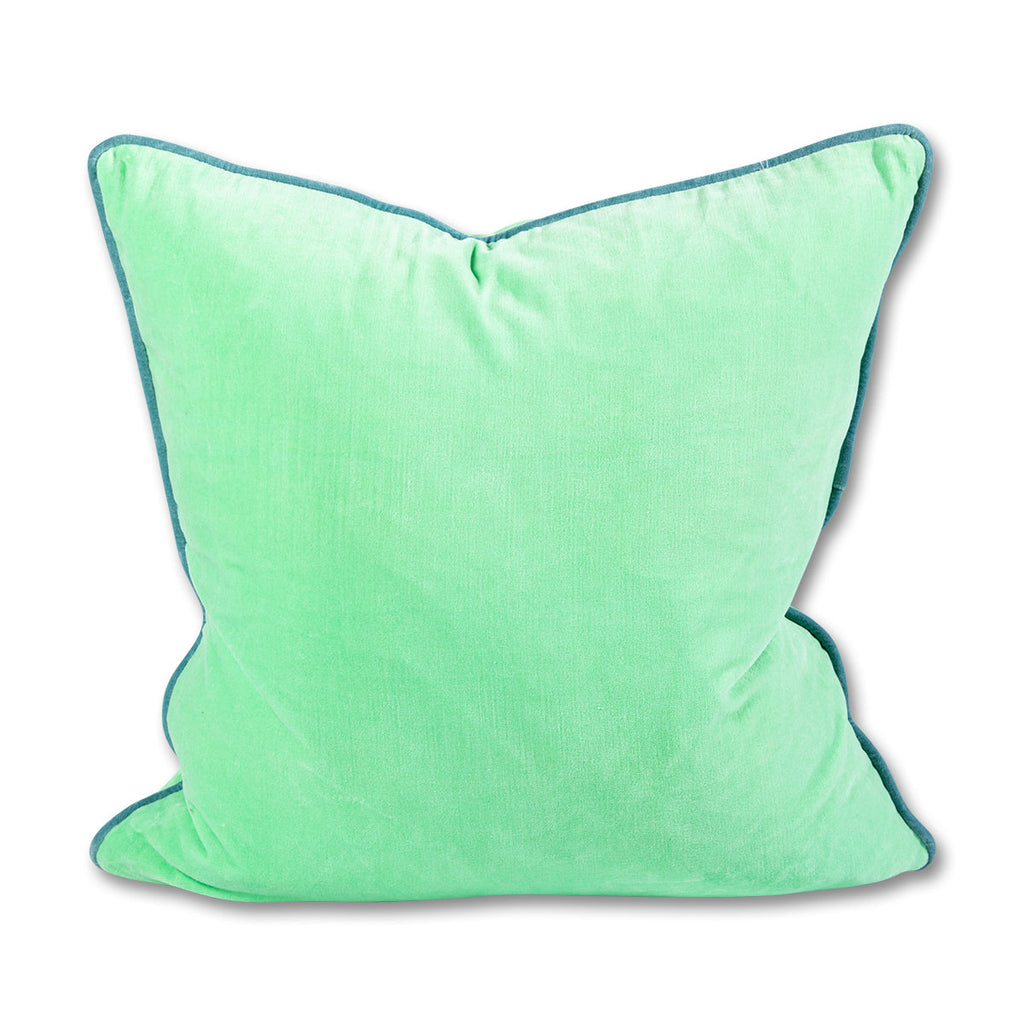 Charliss Velvet Pillow - Mint + Aqua - Case only
