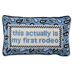 First Rodeo Needlepoint Pillow