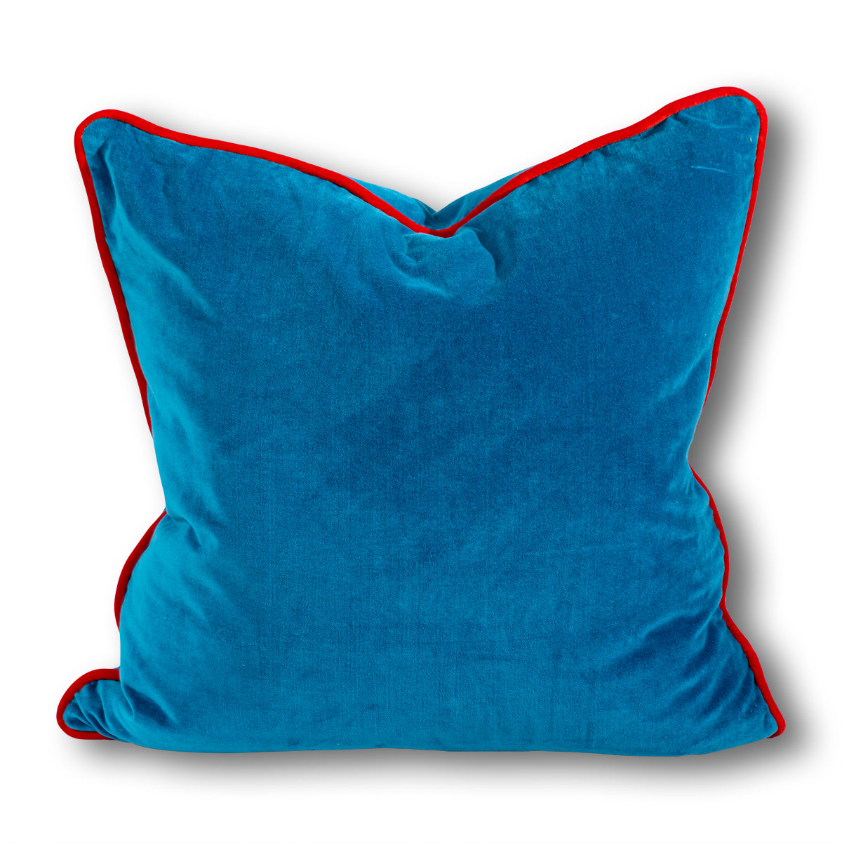 Charliss Velvet Pillow - Peacock + Cherry - Case Only