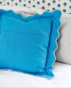 Darcy Linen Pillow - Peacock + Aqua - Case Only