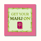 Mahjong Inspired Bamboo Cocktail Napkin