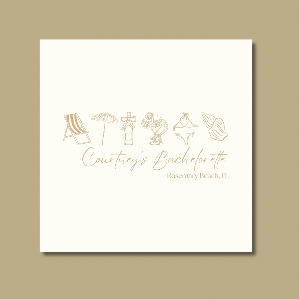Custom Bachelorette Cocktail Napkins