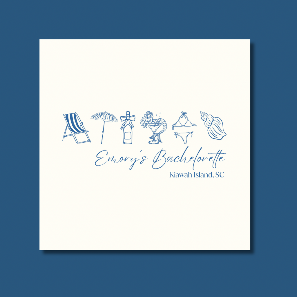 Custom Bachelorette Cocktail Napkins