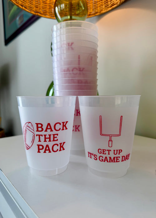 Back the Pack Frosted Cups
