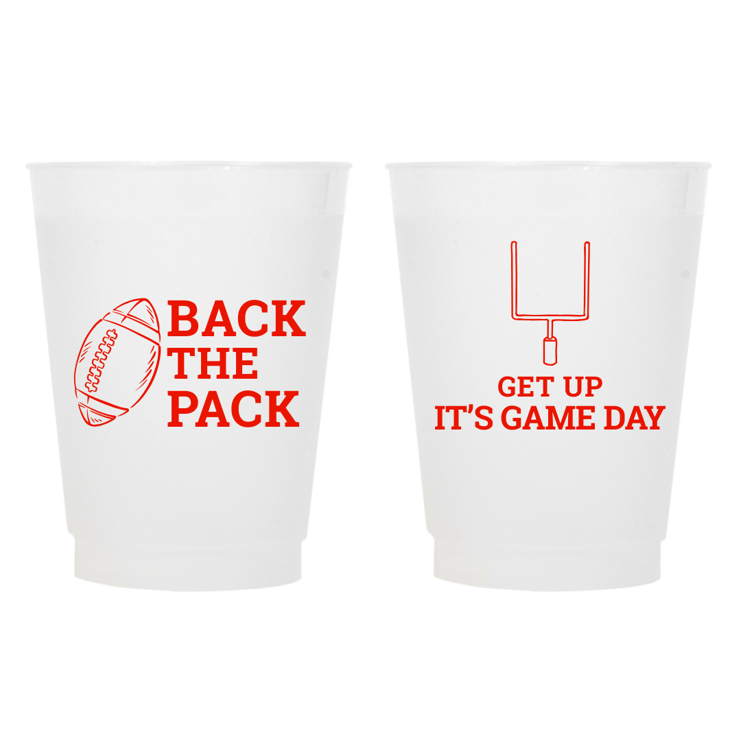 Back the Pack Frosted Cups
