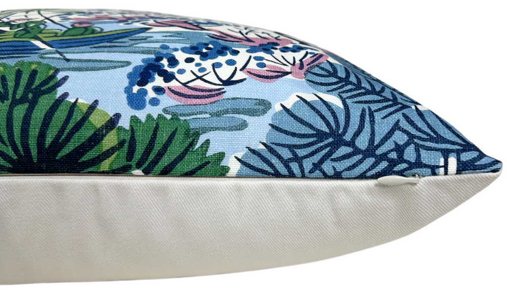Ready to Ship 14x46 Pagoda Pillow Cover in Blue