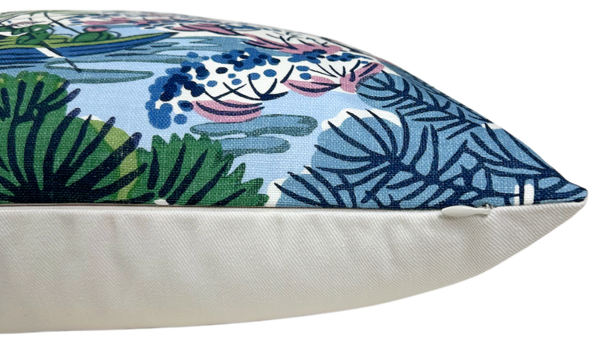 Ready to Ship 14x46 Pagoda Pillow Cover in Blue