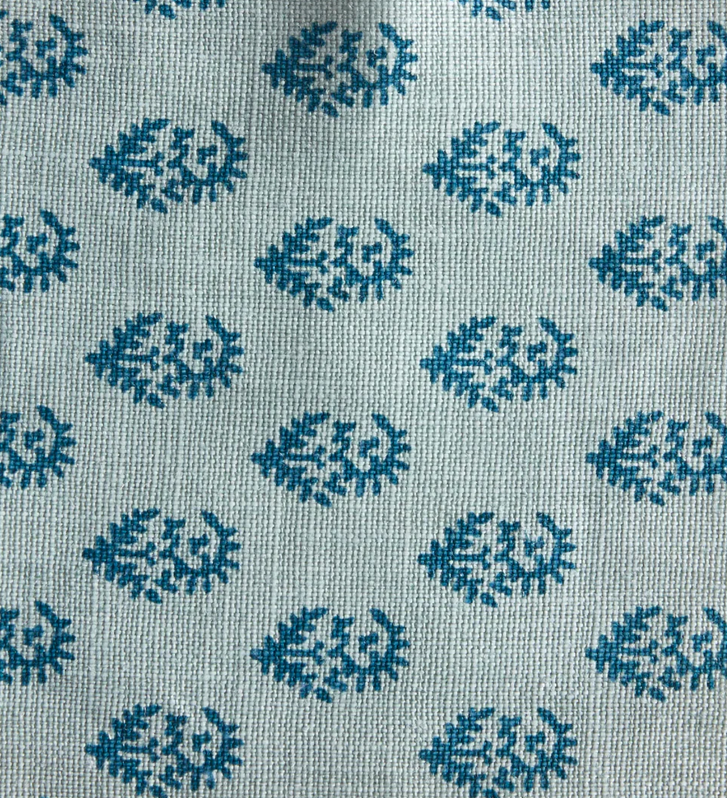 Rajmata Pillow Cover in Blue/Blue, Peter Dunham Textiles