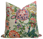 Peony Garden Floral Pillow Cover in Beige, Thibaut Pillows