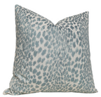 Spotted Velvet Pillow Cover in Marine