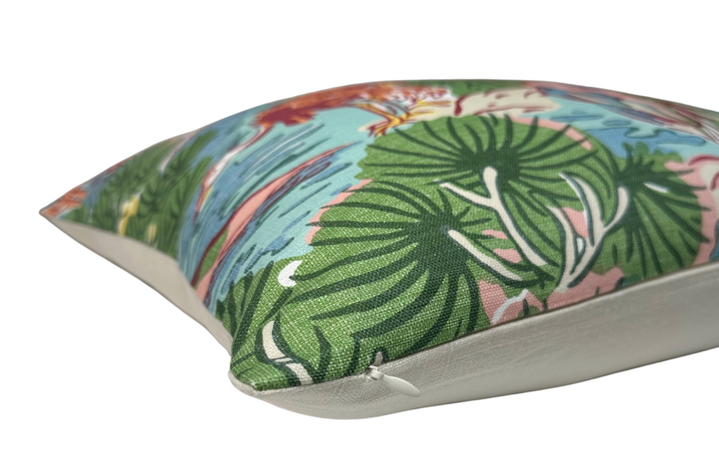 Pagoda Pillow Cover in Coral, Thibaut Pillows
