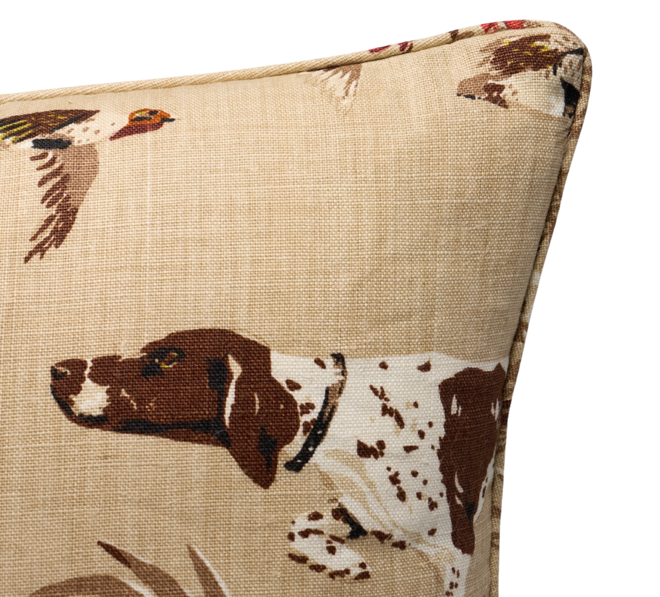 Pointers Pillow Cover in Brown, Schumacher Textiles