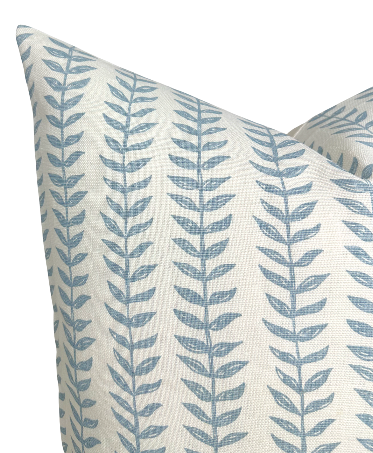Willow Floral Linen Pillow Cover in Blue, Merika Meyer Textiles