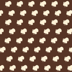 Pattern of white turkeys on a brown background