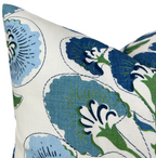 Ready to Ship, 24x24 Tybee Tree Pillow Cover in Blue Green, Thibaut Pillows