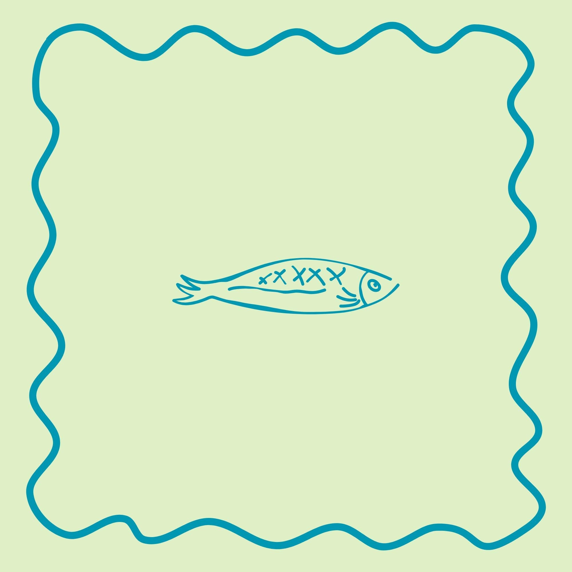 Coastal Inspired Green Cocktail Napkin