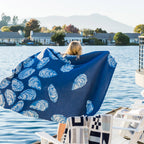 Cotton Sustainable Knit Throw Blanket | Coastal - Oyster